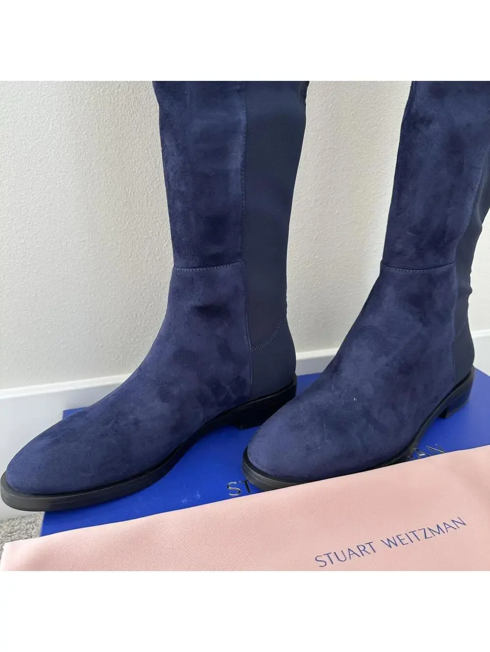 Stuart Weitzman Keelan Over-The-Knee OTK Boots NICE BLUE NIB Size 6